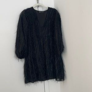 Sparkle black mini dress